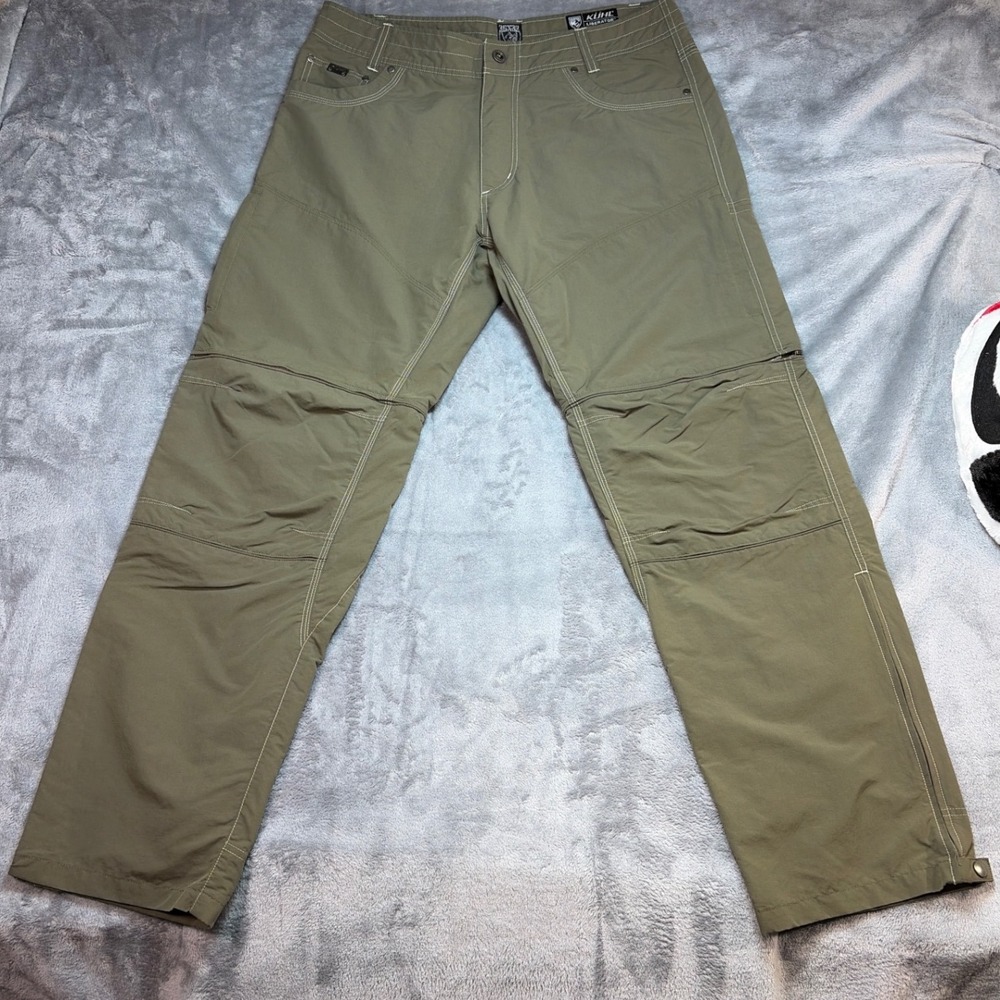 Kuhl Liberator Stealth Convertible Pants Olive Green 36x32 Mens Hiking Outdoor